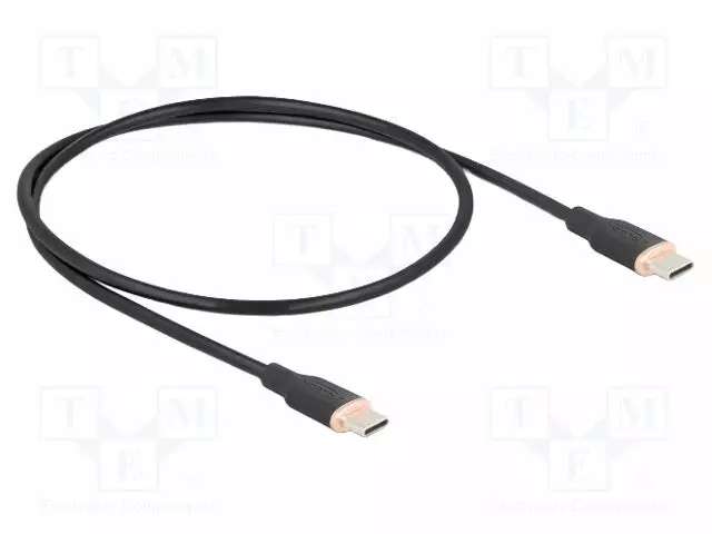 KAAPELI - USB 2.0 - USB C PISTOKE,MOLEMMIN PUOLIN - KULLATTU - 0,5M - USB kaapelit ja adapterit - DELOCK-81237 - 1
