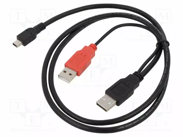 KAAPELI - USB 2.0 - USB A-PISTOKE X2,USB B PIENOISPISTOKE - 1M - USB kaapelit ja adapterit - DELOCK-82447 - 1