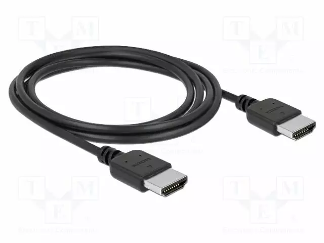 KAAPELI - HDMI-PISTOKE,MOLEMMIN PUOLIN - PIT: 3M - MUSTA - 34AWG - HDMI, DVI, DisplayPort johdot - DELOCK-85217 - 1