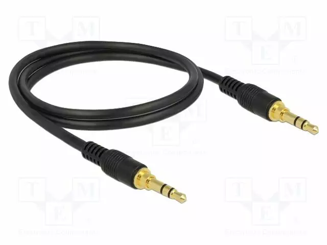 KAAPELI - JACK 3,5MM 3PIN PISTOKE,MOLEMMIN PUOLIN - 1M - MUSTA - Muut audio-videokaapelit - DELOCK-85547 - 1