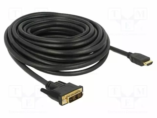 KAAPELI - DVI-D (18+1) PISTOKE,HDMI-PISTOKE - PIT: MUSTA - HDMI, DVI, DisplayPort johdot - DELOCK-85587 - 1
