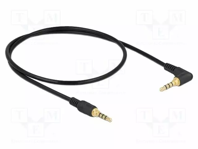 KAAPELI - 0,5M - PINNOITUS: KULLATTU - MUSTA - 24AWG - Muut audio-videokaapelit - DELOCK-85607 - 1