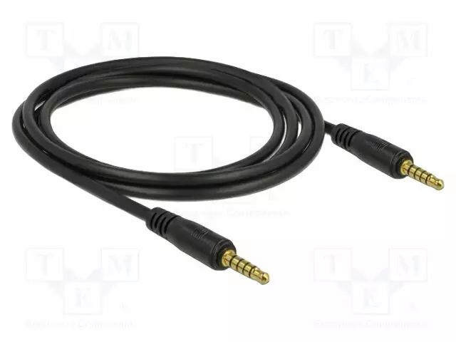 KAAPELI - JACK 3,5MM 5PIN PISTOKE,MOLEMMIN PUOLIN - 2M - MUSTA - Muut audio-videokaapelit - DELOCK-85697 - 1