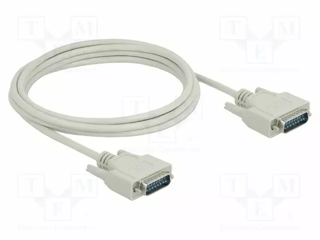 KAAPELI - D-SUB 15PIN PISTOKE,MOLEMMIN PUOLIN - PIT: 3M - BEIGE - Tietokonekaapelit ja -adapterit - DELOCK-85977 - 1