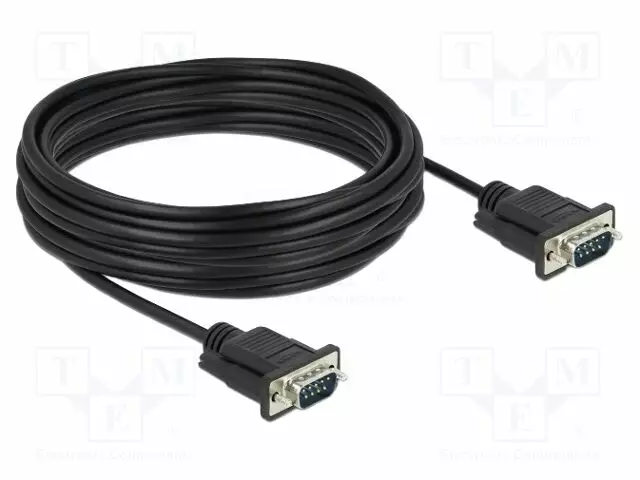 KAAPELI - D-SUB 9PIN PISTOKE,MOLEMMIN PUOLIN - PVC - PIT: MUSTA - Tietokonekaapelit ja -adapterit - DELOCK-86577 - 1