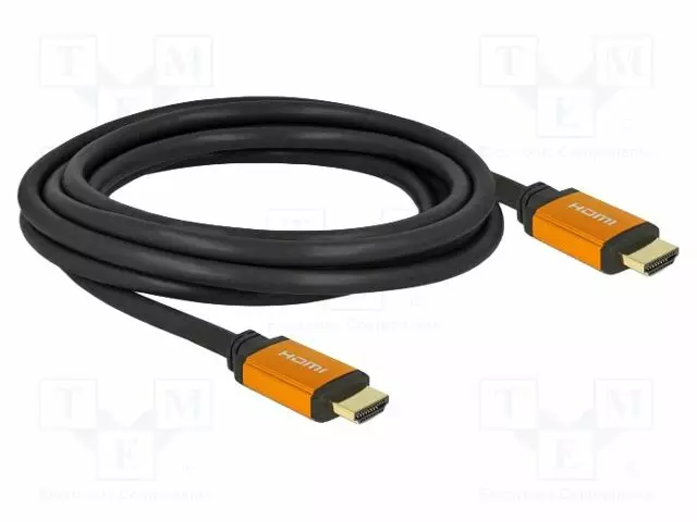 KAAPELI - HDMI-PISTOKE,MOLEMMIN PUOLIN - HDMI 2.1 - PIT: 3M - MUSTA - HDMI, DVI, DisplayPort johdot - DELOCK-86987 - 1