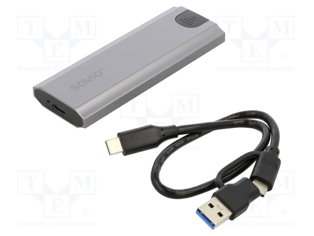 KIINTOLEVYJEN KOTELO: M.2 - PNP - USB 3.0 - 104,5X39,5X12MM - HARMAA - Tietokonetarvikkeet - muut - SAVAK-67 - 1