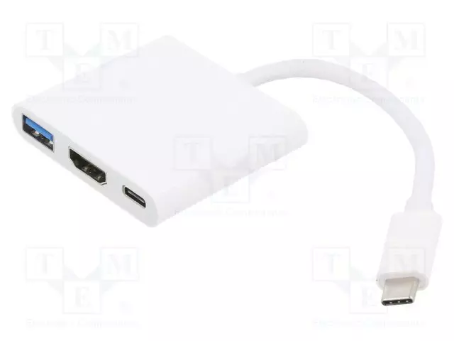 ADAPTERI - USB 3.0,USB 3.1 - NIKKELÖITY - 0,2M - VALKOINEN - USB kaapelit ja adapterit - AK-AD-57 - 1