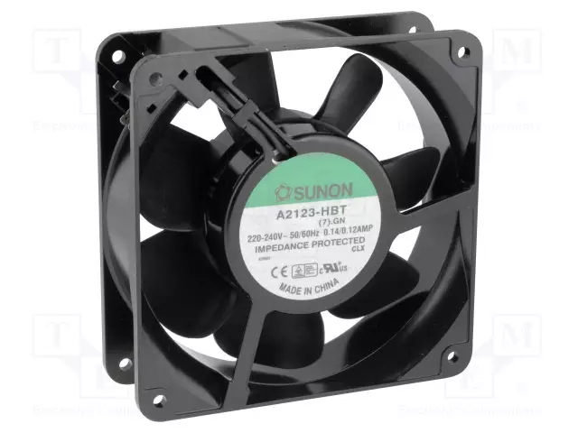AKSIAALIPUHALLIN 230VAC - 120X120X38MM - 210M3/H(±10%) - AC 230V tuulettimet - A2123HBT-7 - 1