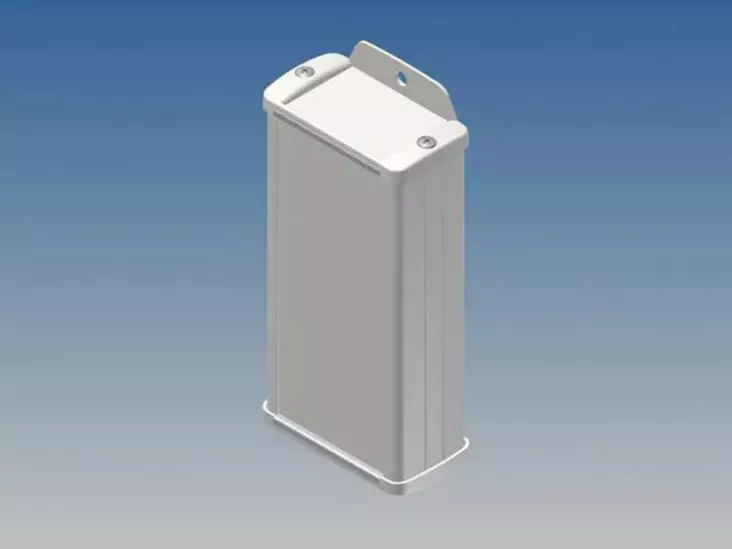 ALUMINIUM HOUSING - WHITE - 125 x 59.9 x 30.9 mm - with flange - Kotelot - G-sarja - TK13-E7 - 1