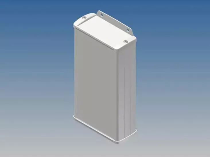 ALUMINIUM HOUSING - WHITE - 160 x 85.8 x 36.9 mm - with flange - Kotelot - G-sarja - TK23-E7 - 1