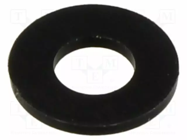 ALUSLEVY - PYÖREÄ - D=9MM - H=0,8MM - POLYAMIDI - MUSTA - Aluslevyt ja prikat - ESS-10213537 - 1