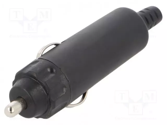 AUTO-SAVUKKEENSYTYTTIMEN PISTOKE - VIRTALÄHT.JÄNN: 12VDC - MUSTA - Autopistokelaturit ja virtalähteet - A13-147 - 1