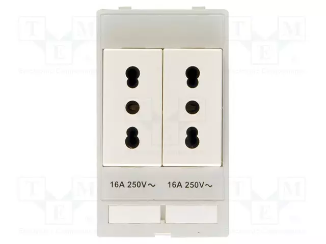 PLUG SOCKET MODULE DOUBLE ITALY (CEI) - Erikoisliittimet - 39500010007 - 1