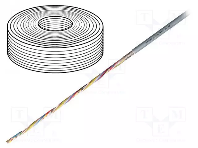 DATAKAAPELI - CHAINFLEX® CF240 - 7X0,34MM2 - HARMAA - LANKA - Suojaamattomat ohjaimien kaapelit - CF240.03.07 - 1