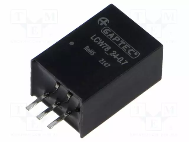 DC/DC MUUNNIN - TULOJÄNNITE 27÷72VDC - LÄHTÖJÄNNITE 24VDC - ILÄH: 700MA - THT - 400KHZ - DC/DC muuntimet - LCW78-24-0.7 - 1