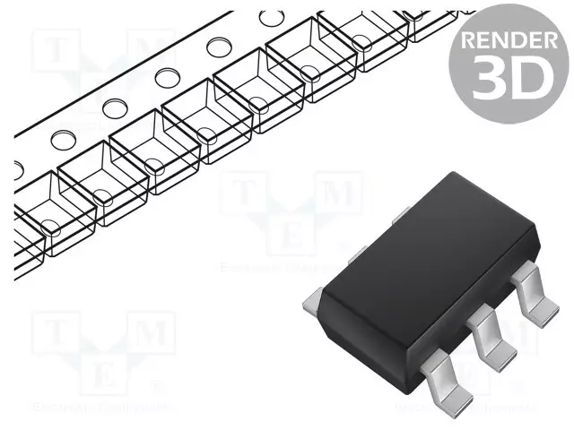 IC: ANALOGINEN KYTKIN - SPDT - CH: 1 - SOT363 - 1,65÷5,5VDC - 300MHZ - Analogiset multiplekserit ja kytkimet - 74LVC1G3157DW-7 - 1
