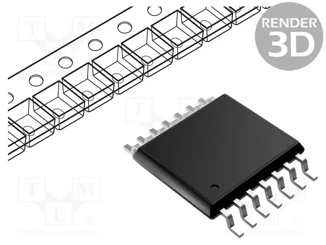 IC: DIGITAALINEN POTENTIOMETRI - 20KOHM - I2C - 8BIT - TSSOP14 - SMD - CH: 1 - Digitaalipotentiometrit - AD5280BRUZ20-REEL7 - 1