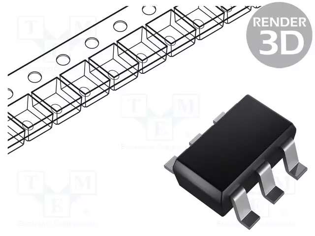 IC: POWER SWITCH - HIGH-SIDE,USB SWITCH - 2,1A - CH: 1 - P-CHANNEL - SMD - Power switches - mikropiirit - AP2553AW6-7 - 1
