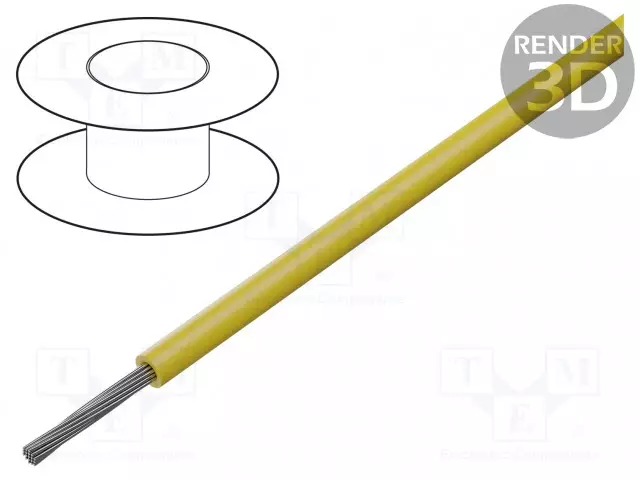 JOHTO - BETATHERM® 155 - 1X4MM2 - CU - KELTAINEN - -55÷155°C - Lämmönkestävät kaapelit - 3640-0400-17 - 1
