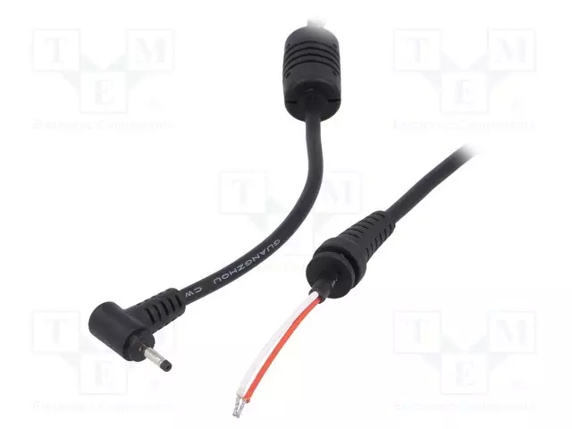 KAAPELI - 2X0,5MM2 - JOHDOT,DC 2,5/0,7 LIITIN - KULMA - MUSTA - DC virtakaapelit - AK-SC-07 - 1