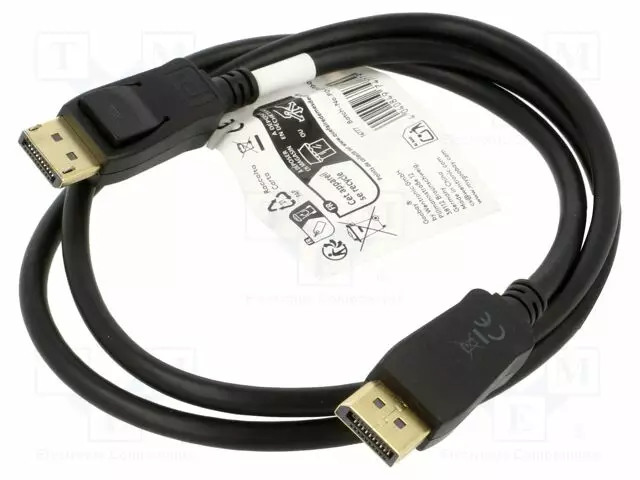 KAAPELI - DISPLAYPORT-PISTOKE,MOLEMMIN PUOLIN - PVC - 1M - MUSTA - HDMI, DVI, DisplayPort johdot - GOOBAY-74777 - 1