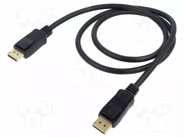 KAAPELI - DISPLAYPORT-PISTOKE,MOLEMMIN PUOLIN - PVC - PIT: 1M - MUSTA - HDMI, DVI, DisplayPort johdot - GOOBAY-74747 - 1