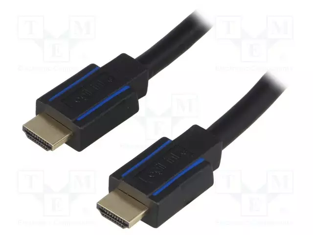 KAAPELI - HDMI-PISTOKE,MOLEMMIN PUOLIN - HDMI 2.0 - 7,5M - MUSTA - HDMI, DVI, DisplayPort johdot - CHB007 - 1
