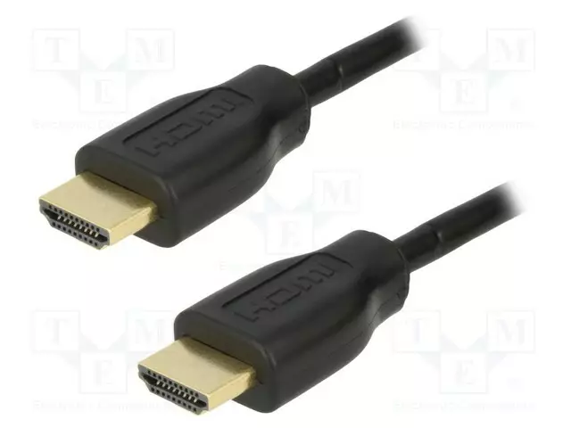 KAAPELI - HDMI-PISTOKE,MOLEMMIN PUOLIN - PVC - PIT: 2M - MUSTA - HDMI, DVI, DisplayPort johdot - CH0037 - 1