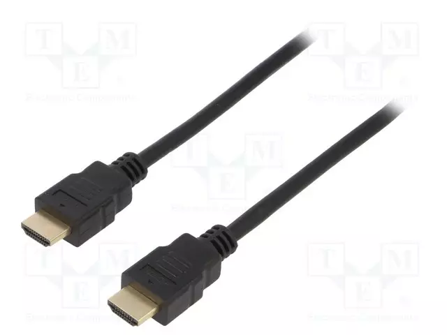 KAAPELI - HDMI-PISTOKE,MOLEMMIN PUOLIN - 1M - MUSTA - HDMI, DVI, DisplayPort johdot - CH0077 - 1