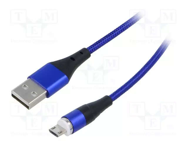 KAAPELI - MAGNEETTINEN - USB A PISTOKE,USB B MIKROPISTOKE - 1M - USB kaapelit ja adapterit - AK-USB-47 - 1