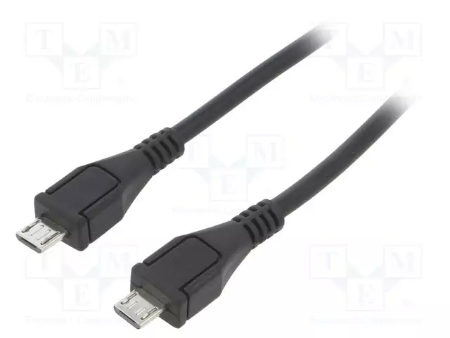 KAAPELI - USB 2.0 - USB B MIKROPISTOKE,MOLEMMIN PUOLIN - 0,6M - USB kaapelit ja adapterit - AK-USB-17 - 1