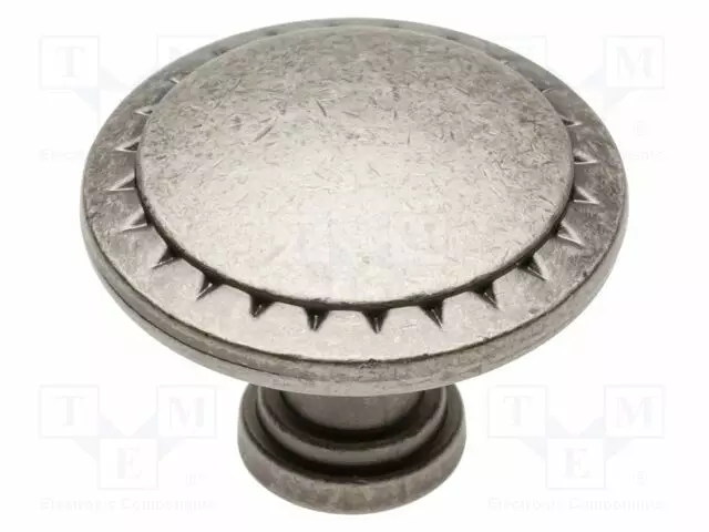 KNOB - Ø: 32.5MM - H: 24MM - ZAMAK - PALERMO - PLATING: GALVANIZED - ROUND - Sormiruuvit ja nupit - GTV-GZ-PALER-1-07 - 1