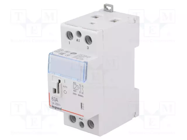 KONTAKTORI: 2-NAPAINEN, ASENNETTAVA - NO X2 - 230VAC - 63A - SM300 - Kontaktorit - 412547 - 1