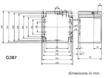 KOTELO ABS-MUOVIA 120x120x90mm TIIVIS SISÄKKEILLÄ - Kotelot - G-sarja - G387 - 1