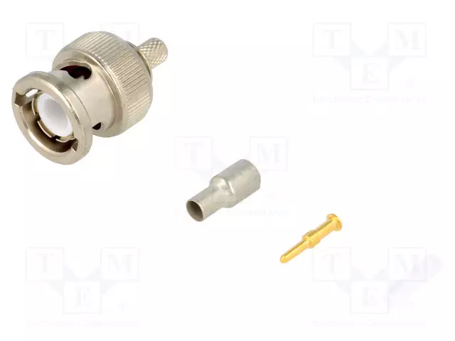 LIITIN: BNC - PISTOKE - UROS - SUORA - 50OHM - PURISTUS - RG174,RG188 - BNC liittimet - 5225395-7 - 1