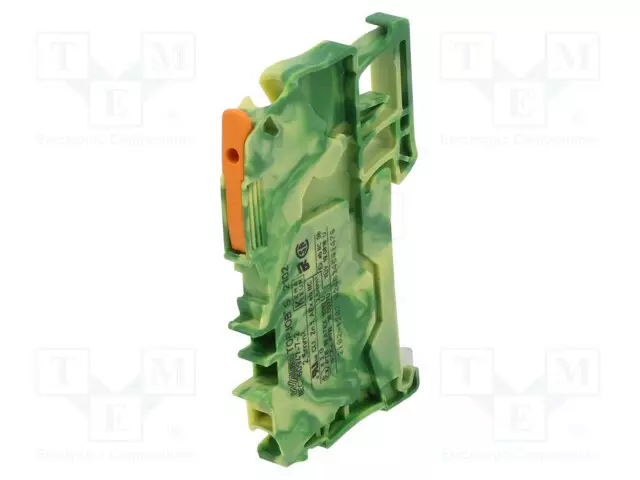 LIITIN: KISKO-2102 - 24A - 800V - PUSH-IN - KELTA-VIHREÄ - 0,25÷2,5MM2 - Kiskoliittimet - 2102-1207 - 1