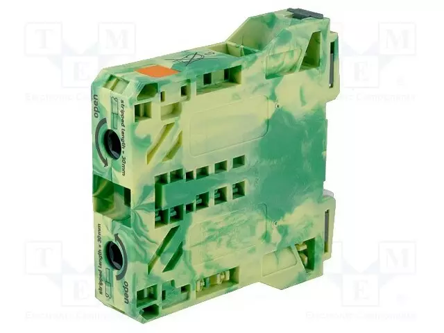 LIITIN: KISKO-285 - 150A - 1KV - JOUSIPURISTIN - KELTA-VIHREÄ - Kiskoliittimet - 285-157 - 1