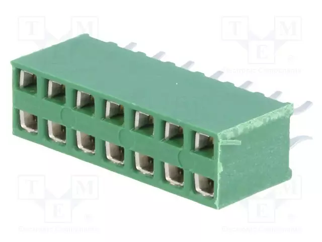 PIIKKIRIMALIITIN - N LIITINAARAS - PIN: 14 - THT - HV-100 - SUORA - 2,54MM - Piikkirimaliittimet - 215307-7 - 1
