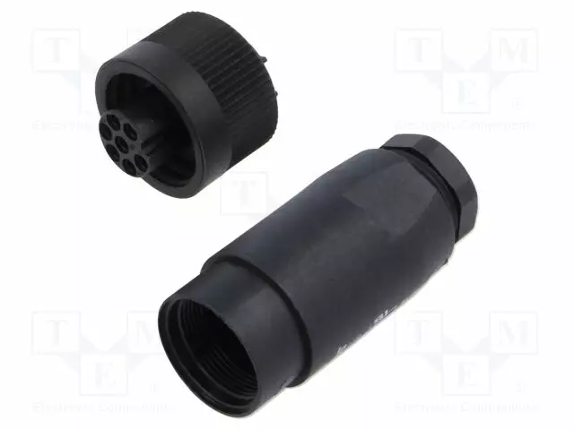 LIITIN: PYÖREÄT - 250V - 10A - PIN: 7 - PISTOKE - NAARAS - PURISTUS - IP67 - Binder-liittimet - 99-4202-14-07 - 1