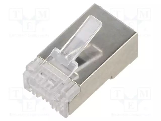 LIITIN: RJ45 - PISTOKE - PIN: 8 - CAT: 5E - SUOJATTU,LÄPIVIENTILIITIN - RJ liittimet - 54547 - 1