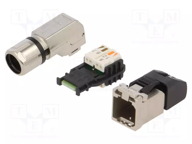 LIITIN: RJ45 - PISTOKE - PIN: 8 - CAT: 6A - SUOJATTU - 8P8C - 5,5÷10MM - IDC - RJ liittimet - 21700637 - 1