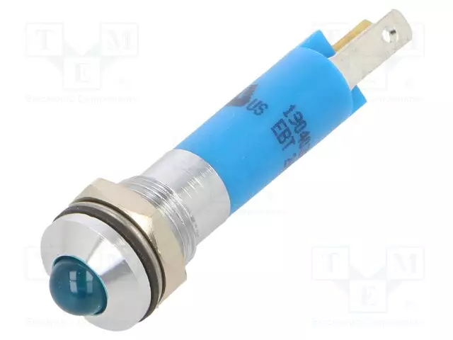 MERKKIVALO: LED - KUPERA - SININEN - 24VDC - Ø8MM - IP67 - LIITTIMET - Merkkivalot ja pienoislamput - 19040357 - 1