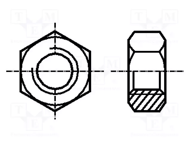 MUTTERI - KUUSIKULMA- M8 - 1,25 - TERÄS - PÄÄLLYSTE: SINKKI - 13MM - Mutterit - B8BN117 - 1
