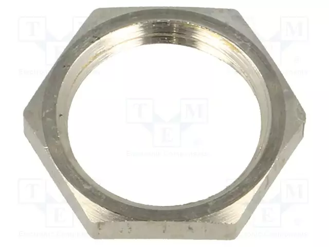 MUTTERI - PG9 - MESSINKI - 18MM - KIERRE: PG - PINNOITE: NIKKELI - Läpivientikappaleiden mutterit - BM2697 - 1