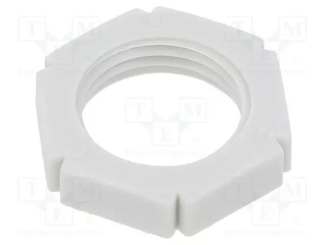 MUTTERI - PG9 - POLYAMIDI - VAALEANHARMAAA - -20÷90°C - Läpivientikappaleiden mutterit - BM3697 - 1