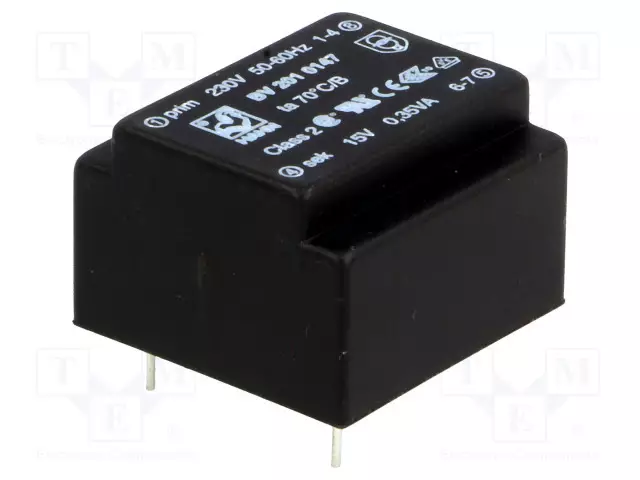 MUUNTAJA - 0,35VA - 230VAC - 15V - 23MA - PCB - BV - Piirilevymuuntajat - BV2010147 - 1