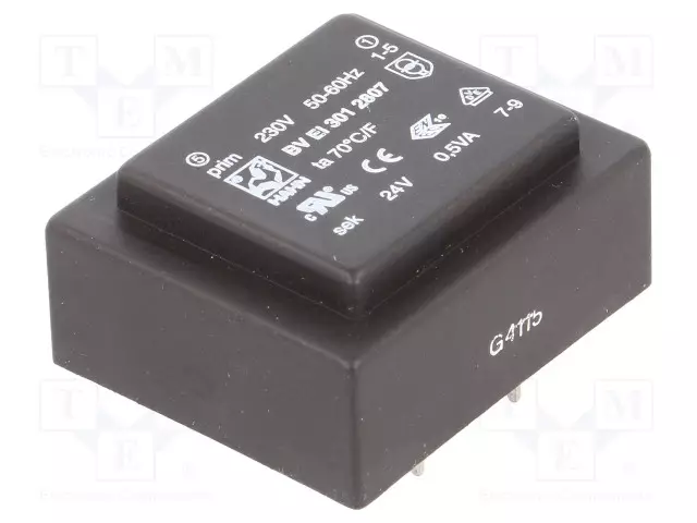 MUUNTAJA - 0,5VA - 230VAC - 24V - 21MA - PCB - BVEI - Piirilevymuuntajat - BVEI3012807 - 1