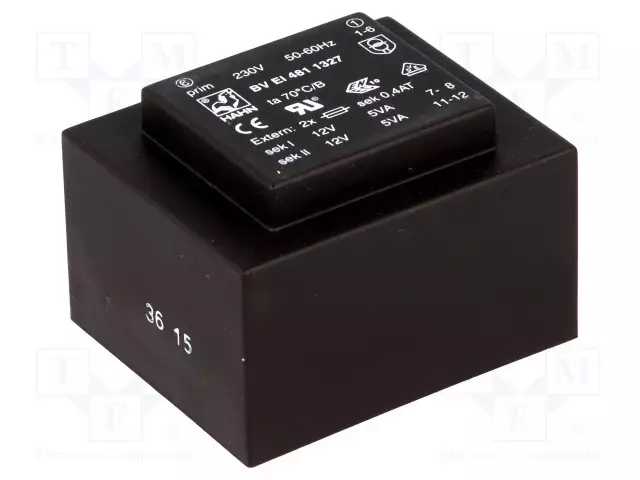 MUUNTAJA - 10VA - 230VAC - 12V - 12V - 417MA - 417MA - PCB - BVEI - Piirilevymuuntajat - BVEI4811327 - 1