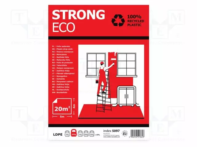 PAINTING FOIL - L: 5M - WIDTH: 4M - MUSTA - Pakkaaminen ja suojaus - SOLID-5097 - 1